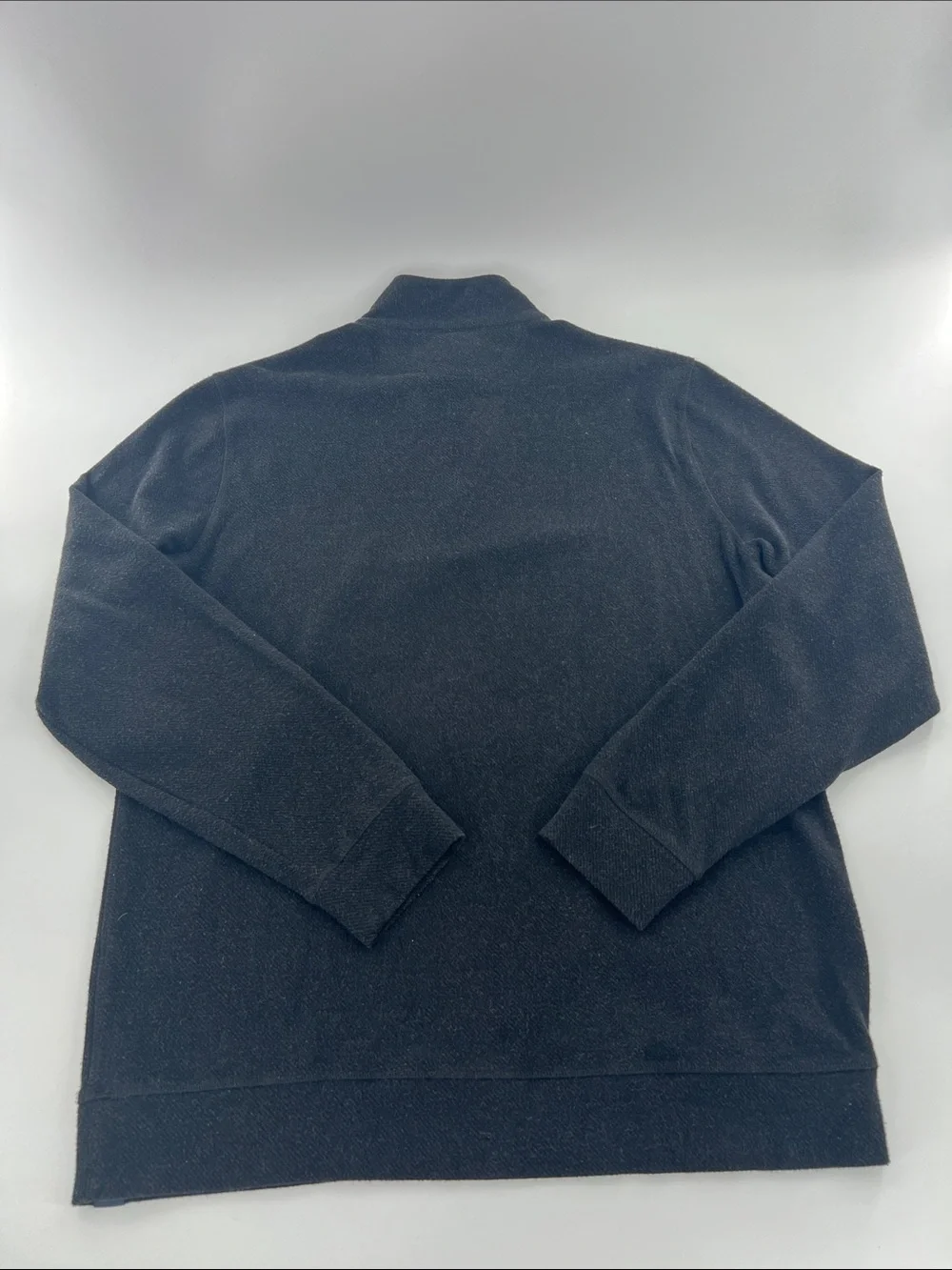 Faherty Men's Black Zip-Up Mock Neck Quarter Zip Sweater Layering XL Tall